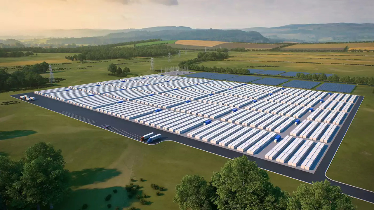 Photo rendering of Xcel Energy's battery project in Sherco using Form Energy batteries