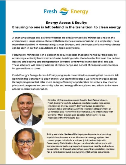 Energy Access & Equity Program