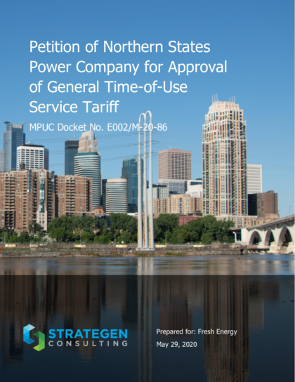 petition of northern states power company for approval of general time-of-use service tariff