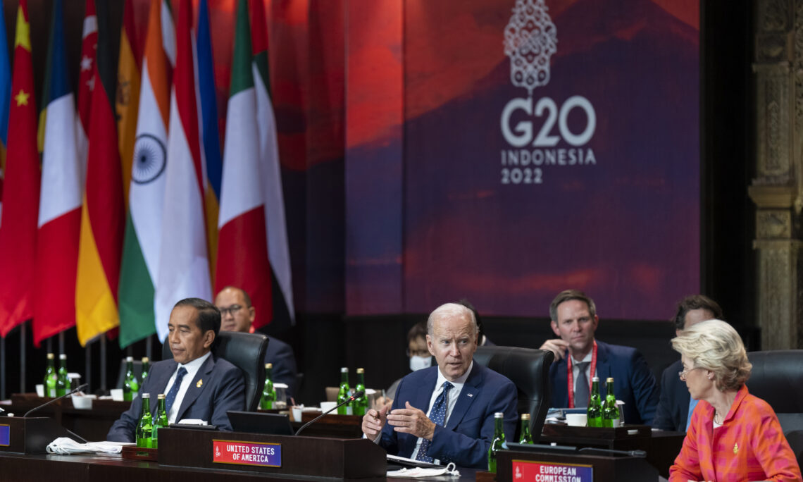 President Biden at the G20 Summit.