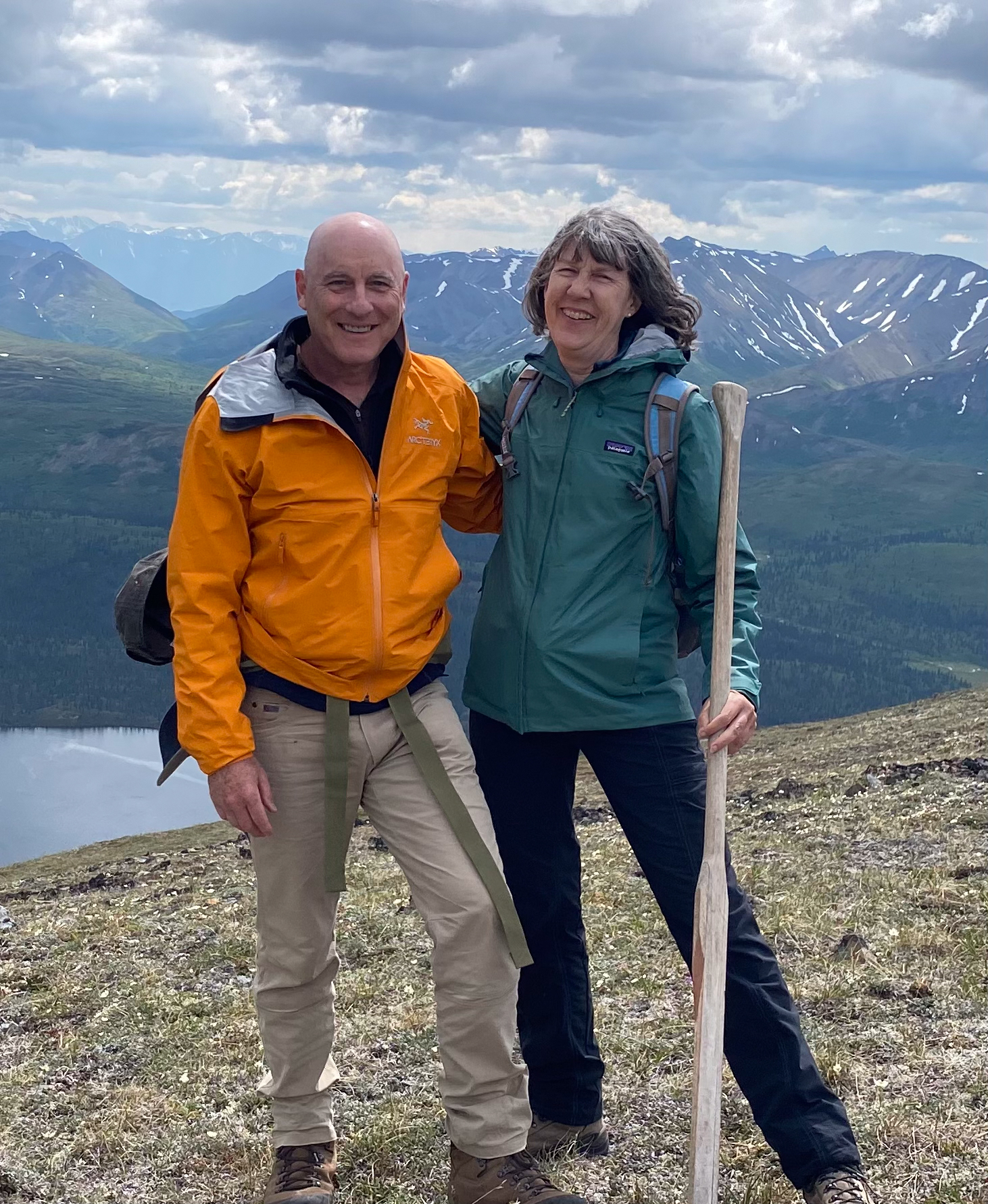 Wanda Davies and her husband Ives Wittman hiking