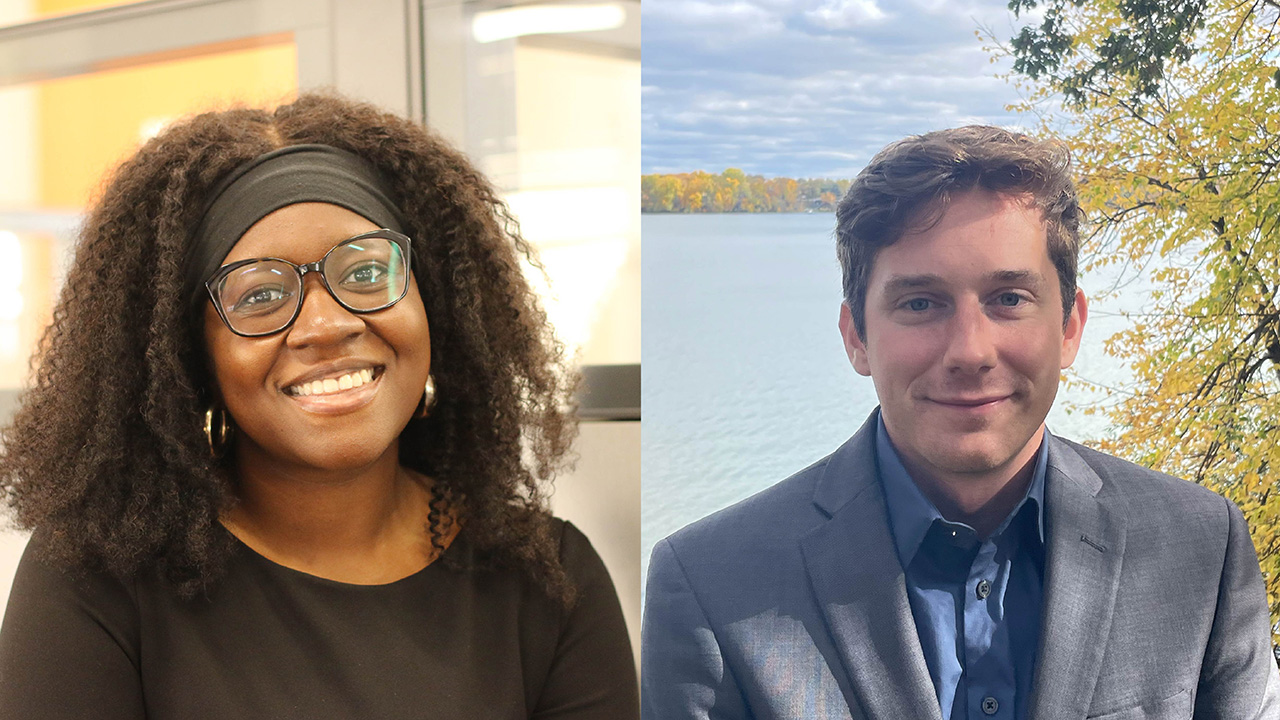 headshots of new staff Linda on left and Nick on Right