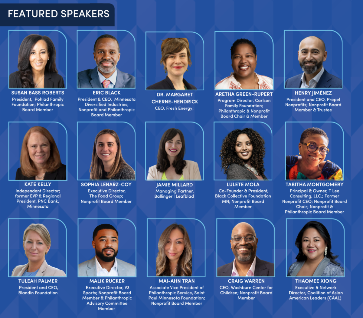 List of conference speakers featuring Fresh Energy's Margaret Cherne-Hendrick